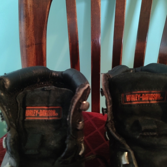 Harley Davidson Dipstick 81610 Black Leather Motorcycle Boots women’s  Sz. 8.5 - Picture 7 of 10